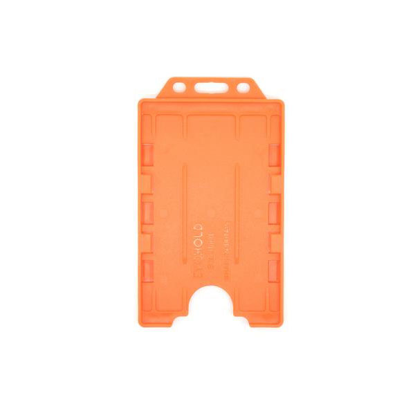 Orange Antimicrobial Double ID Card Holder