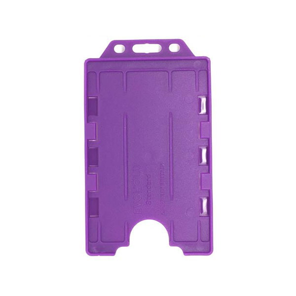Purple Antimicrobial Double ID Card Holder