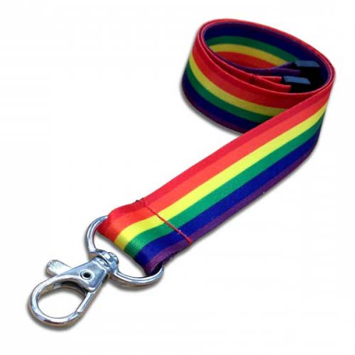 6 Stripe Rainbow Lanyard