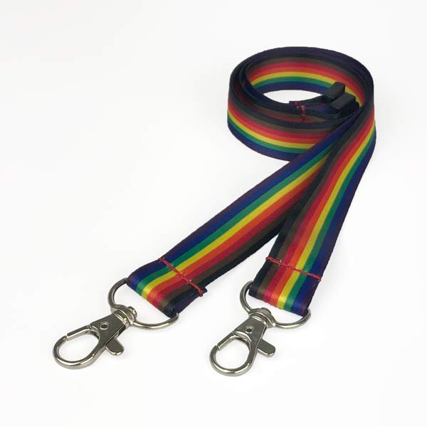 6 & 8 Stripe Rainbow Lanyards