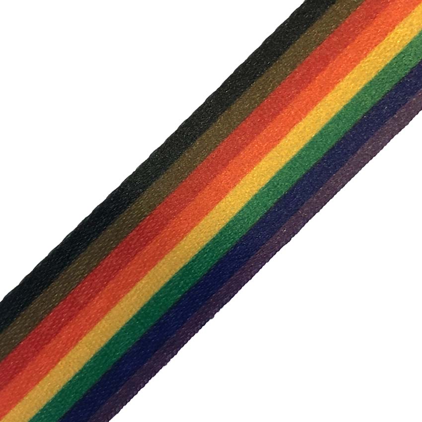 8 Stripe Rainbow Lanyard - Stripe Details