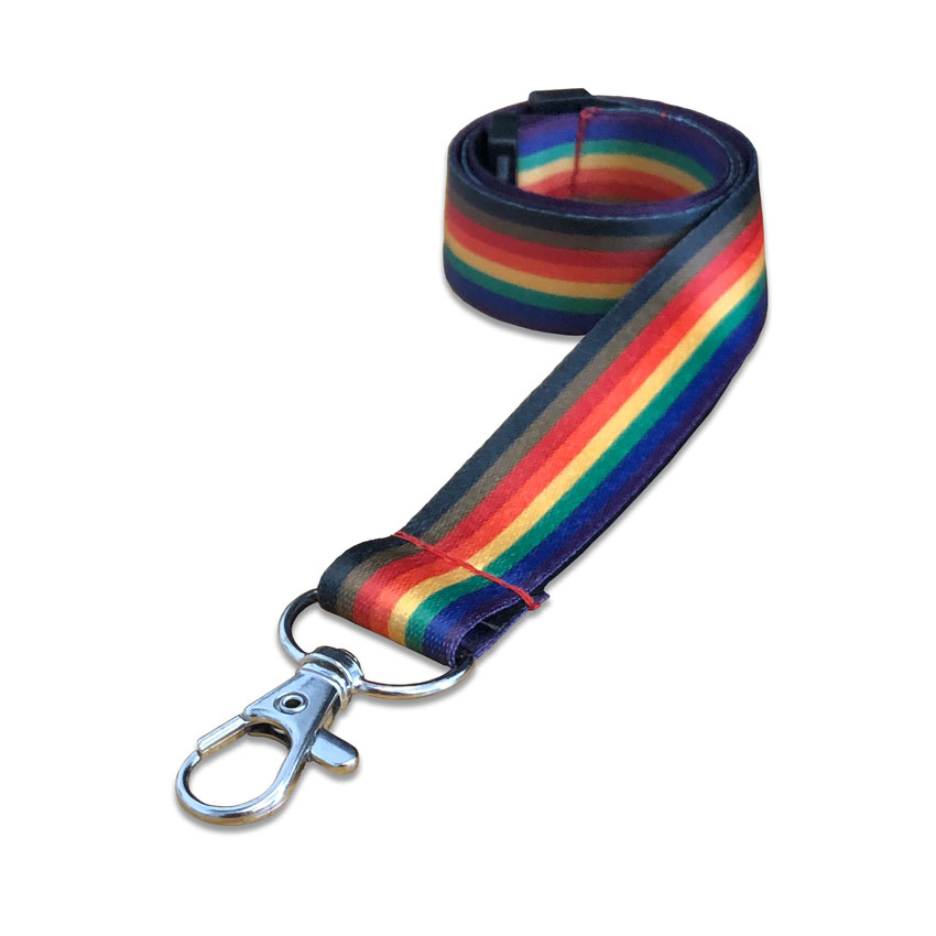 8 Stripe Rainbow Lanyard