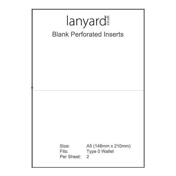 Blank A4 Perforated Inserts
