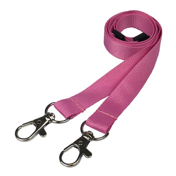 Pink Double Clip Lanyard