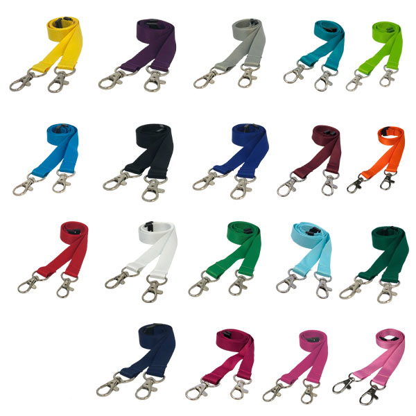 Plain Double Clip Lanyards