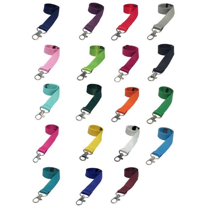 Plain Lanyards - 2cm Flat Ribbed Lanyard