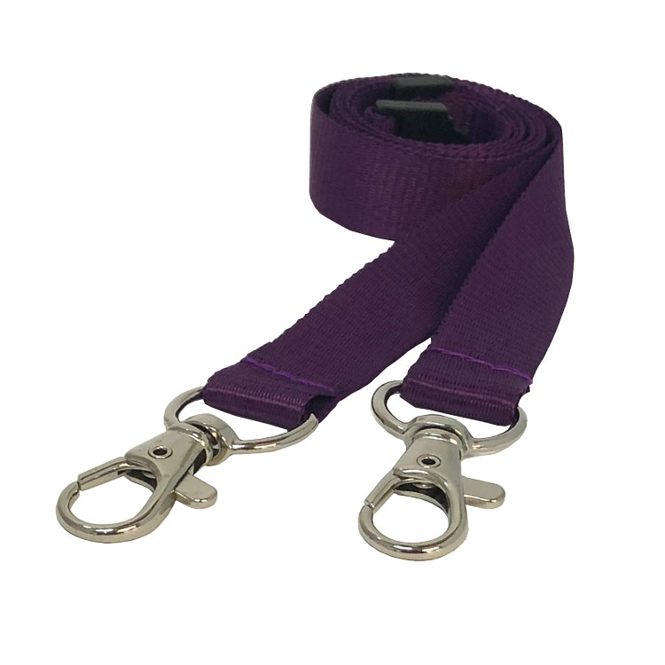Purple Double Clip Lanyard