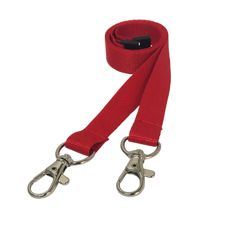 Red Double Clip Lanyard