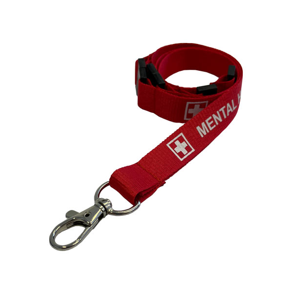 Red Mental Health First Aider Lanyard