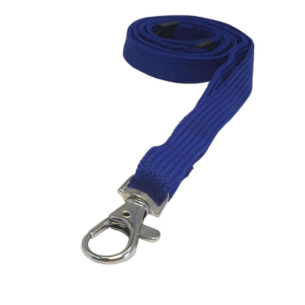 1cm Bootlace/Tubular Royal Blue Lanyard