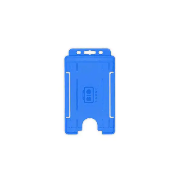 Biodegradable Portrait ID Card Holder a cyan card holder.