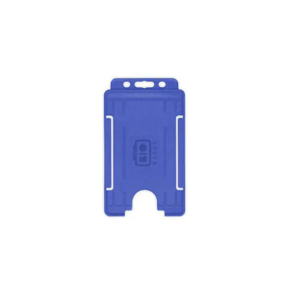 Biodegradable Portrait ID Card Holder a cyan card holder.