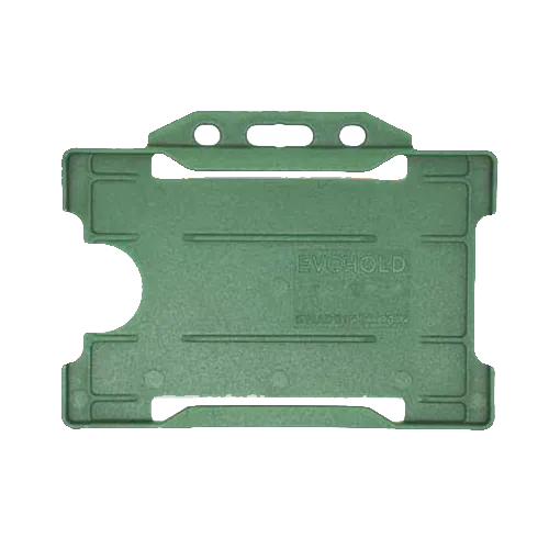Dark green open faced ID card holder
