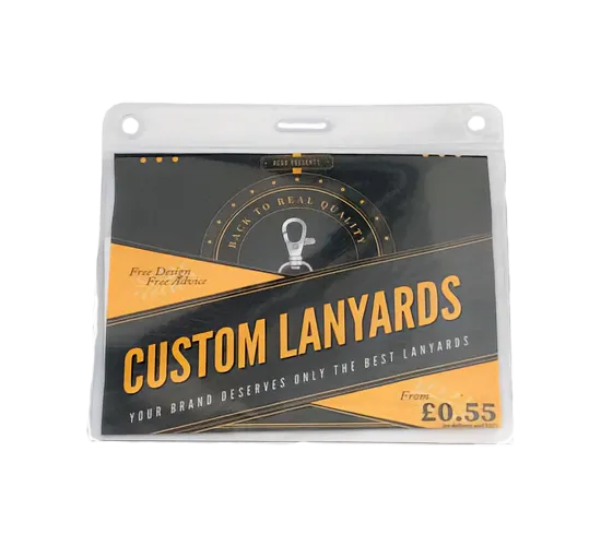 Clear PVC wallet with printed insert