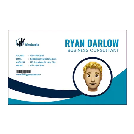 An example of a printed ID card.